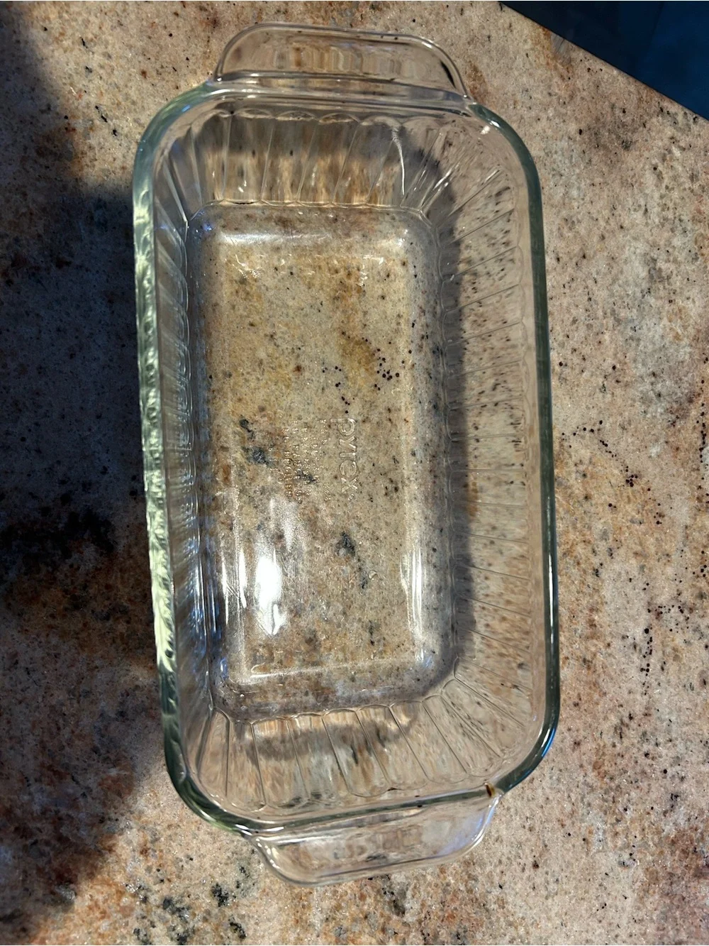 Pyrex #213-S(Sculptured Line) Ribbed Glass  Loaf Pan 8.5”x4.5”x2.5” 1 1/2 Qt